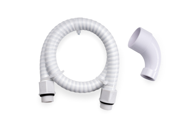 Vision wall conduit 90° long elbow 800mm hose