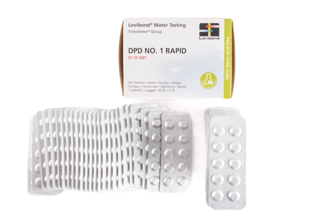 Testtablett test-set fritt klor/Brom DPD1,500tabletter