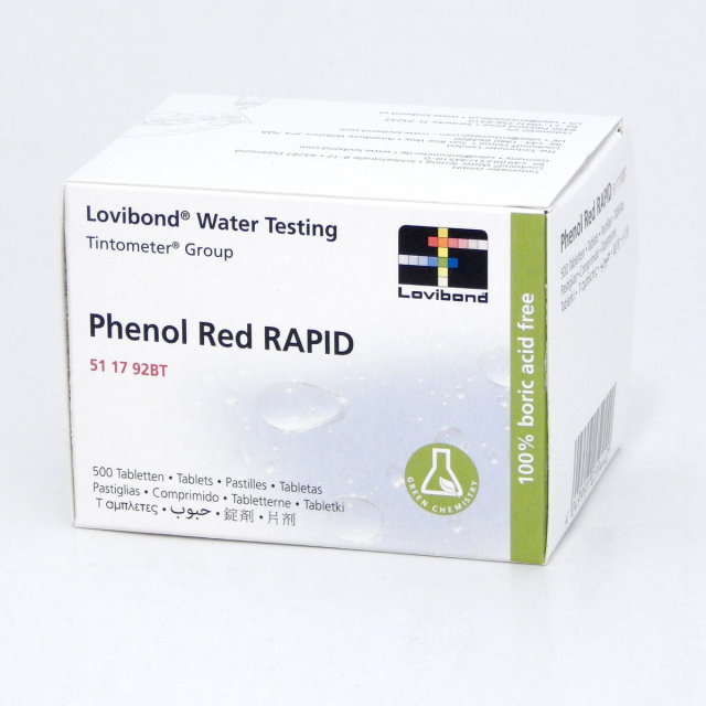 Testtablett test-set Fenol röd pH, 500 tabletter