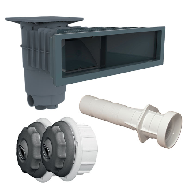ABS Skimmer & Inlopp Antracit