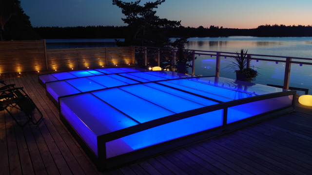 Pooltak Balneis LP48L färdig monterat